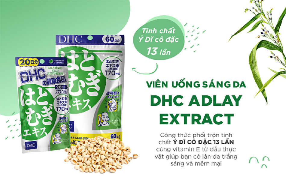 Viên uống trắng da Adlay Extract DHC