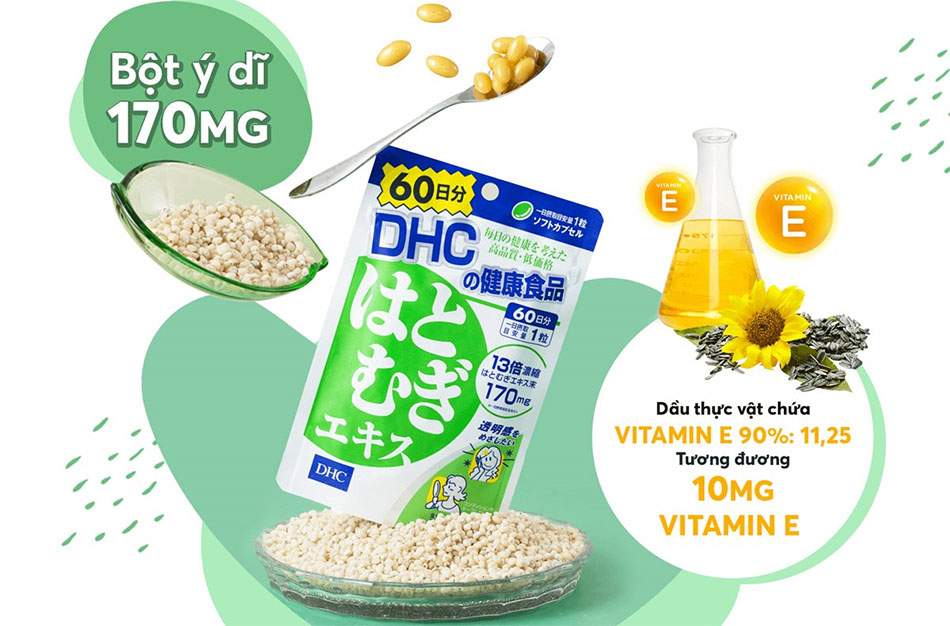 Viên uống trắng da Adlay Extract DHC