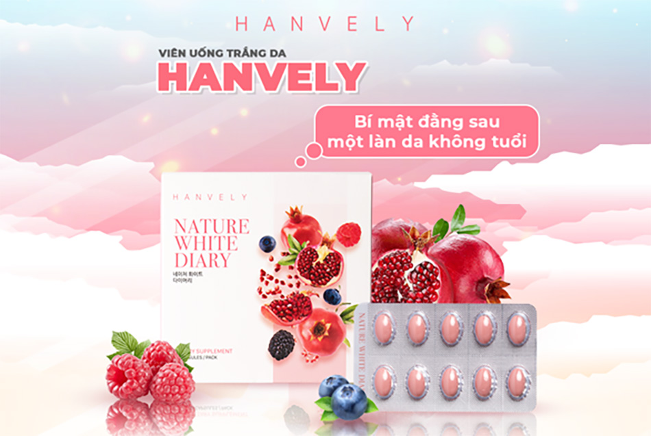 Viên uống trắng da Hanvely Nature White Diary